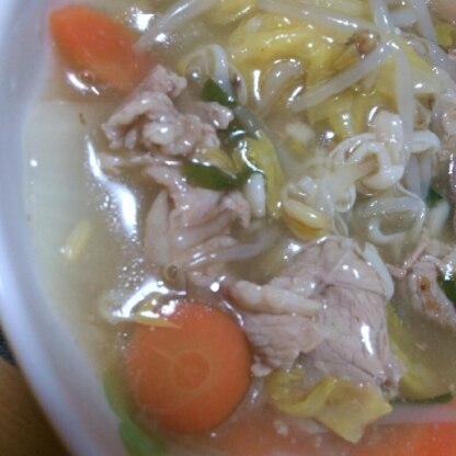 中華スープがないので、鶏ガラスープで♪とってもおいしかったです！